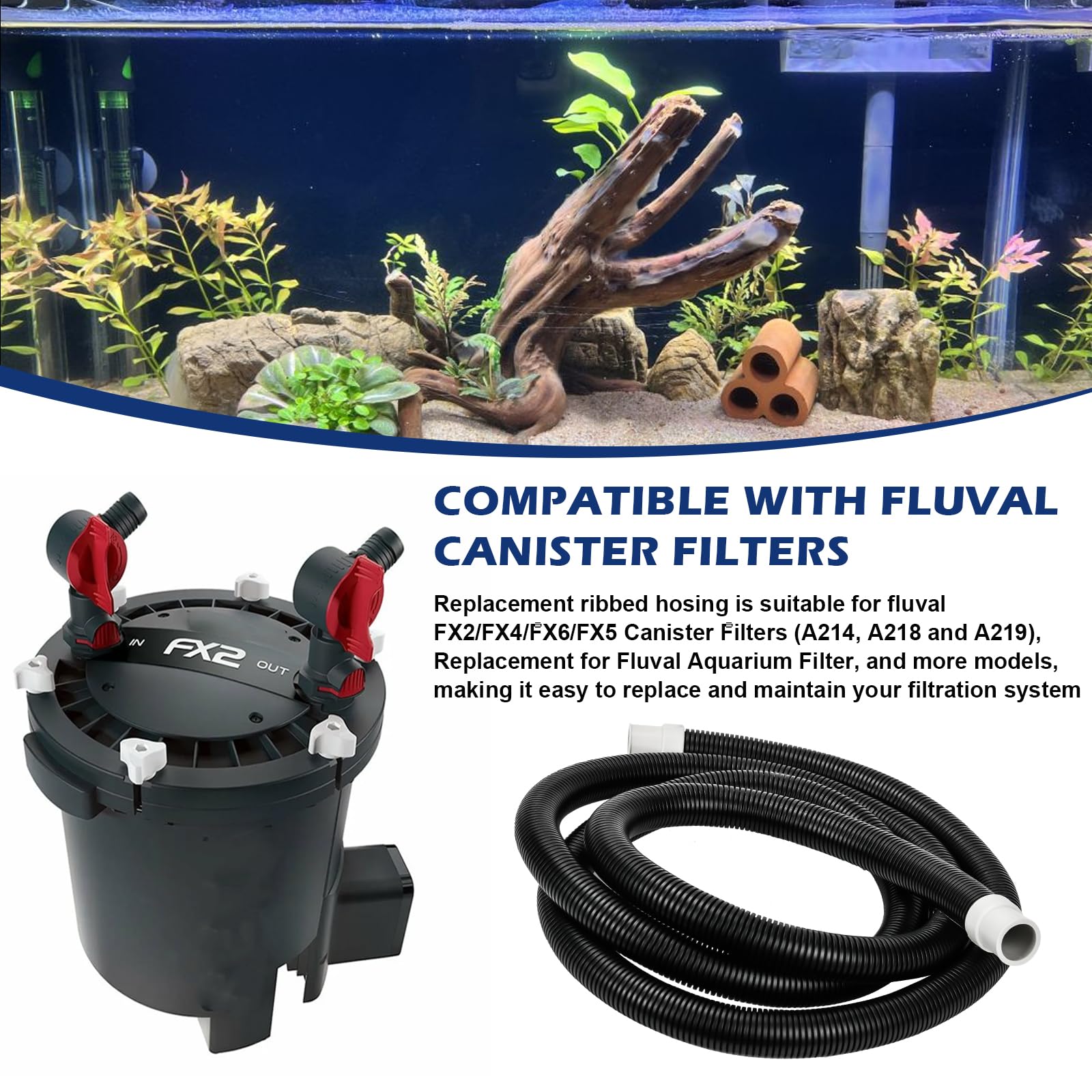 Amazon.com: A20236 Ribbed Hosing fit for Fluval FX2/FX4/FX6